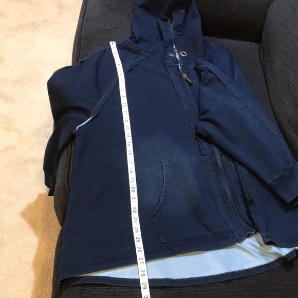 DG2 Diane GilmanDistressed Cotton Blend Hoodie w/Pockets-Missing Drawstring-2X - Picture 11 of 11